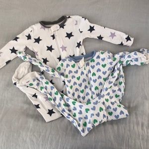 Set of Primary 12-18 month footed pjs